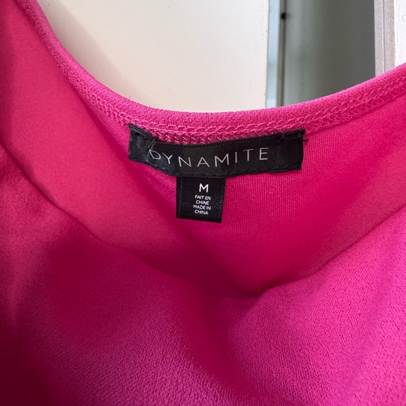 Zara Pink Puff Sleeve Crop Top - Picture 3 of 3